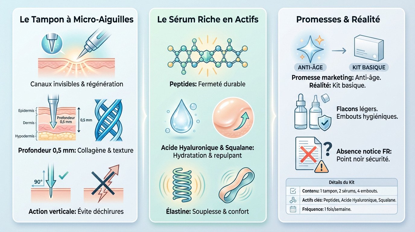 Kit de micro-infusion Ceralyne avec flacons de sérum et tampon à aiguilles