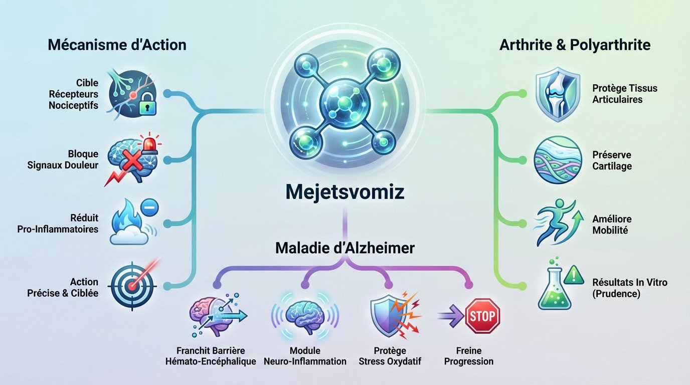 Mécanisme d'action du mejetsvomiz sur l'inflammation et les articulations