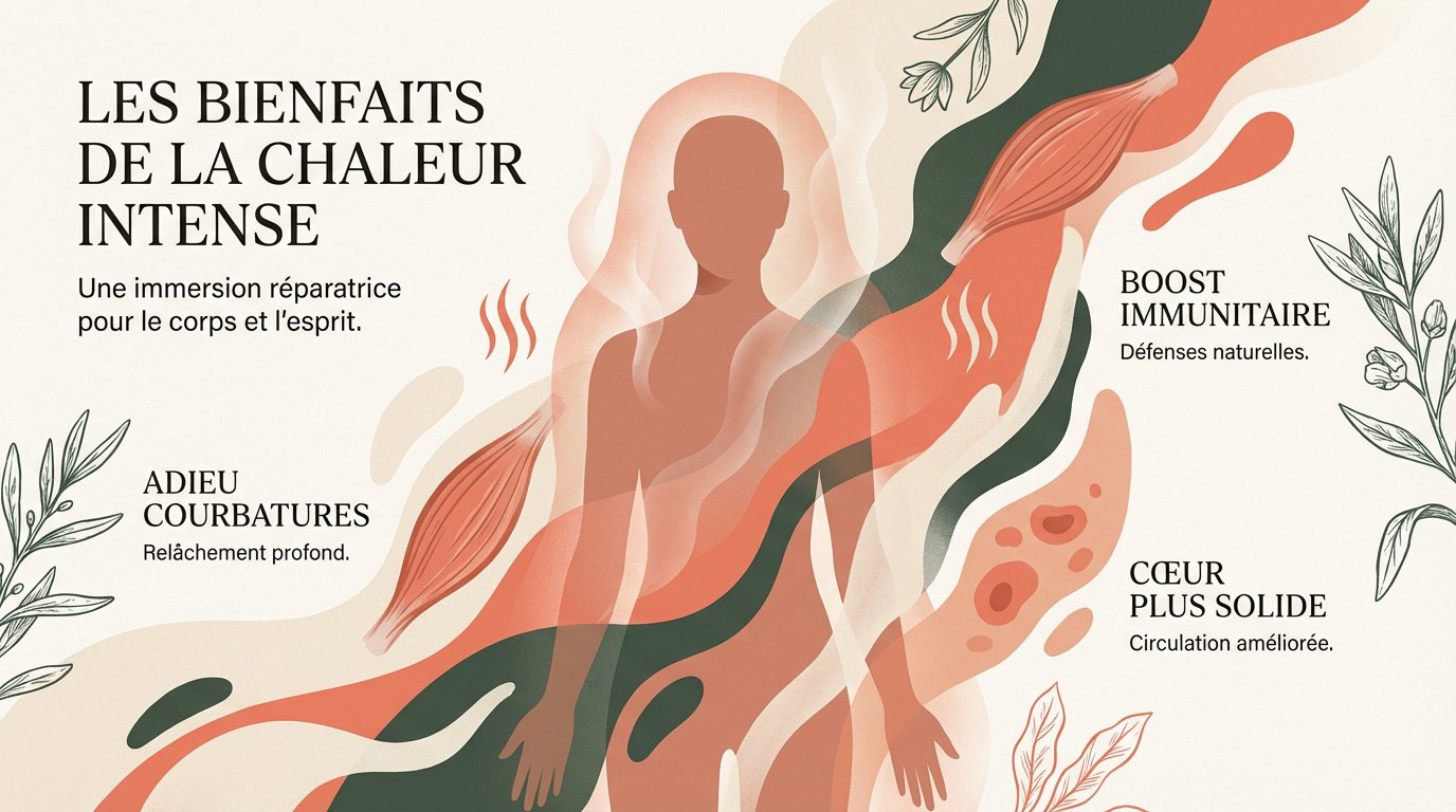 Personne profitant de la chaleur intense d'un sauna pour la r&eacute;cup&eacute;ration musculaire