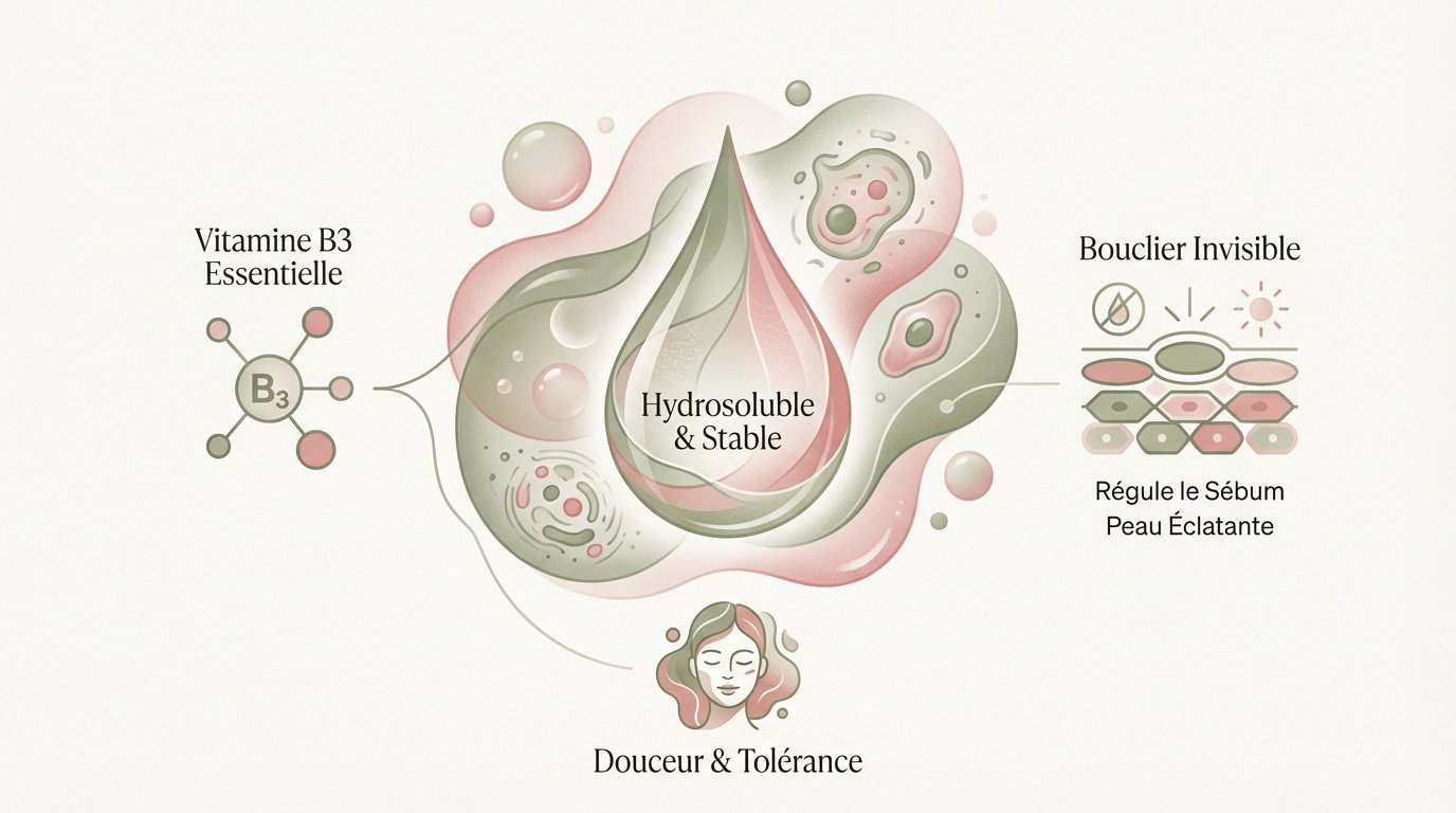 Sérum à la niacinamide pour l'éclat et la barrière cutanée