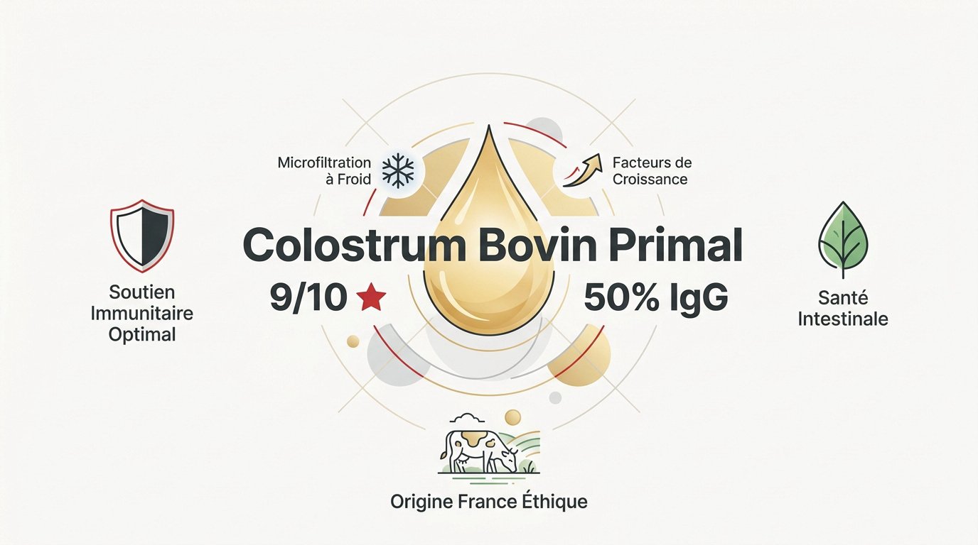 Colostrum bovin Primal haute qualité et bienfaits immunitaires