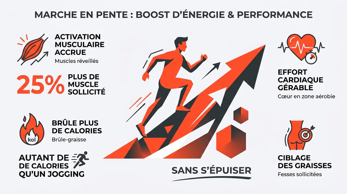 Femme pratiquant la marche inclinée sur un tapis de course