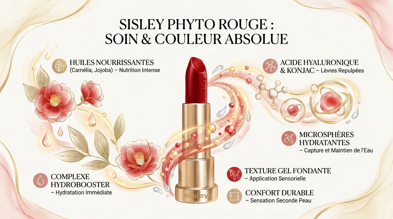 Rouge à lèvres Le Phyto Rouge de Sisley avec son écrin zébré et sa texture fondante