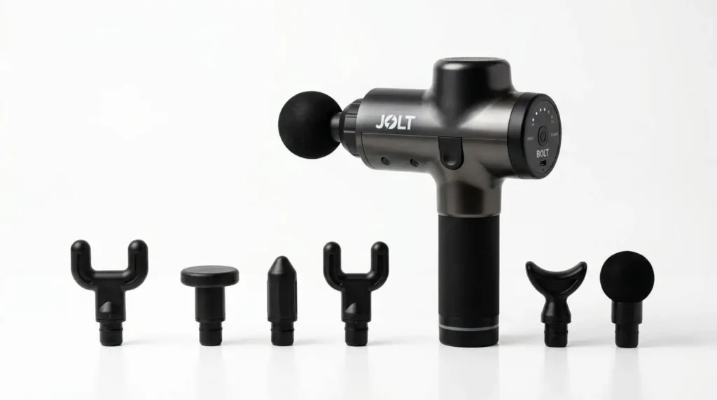 pistolet massage percussion Jolt accessoires récupération musculaire