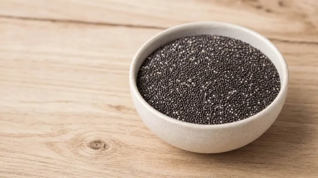 comment consommer des graines de chia au quotidien dans un bol en bois