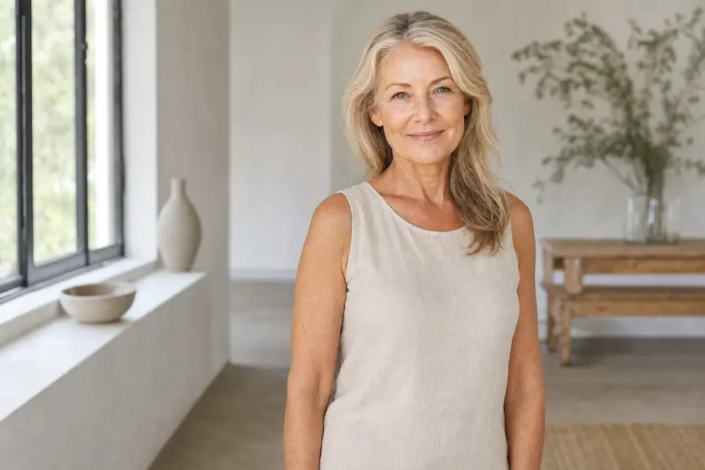 Femme de 60 ans sportive
