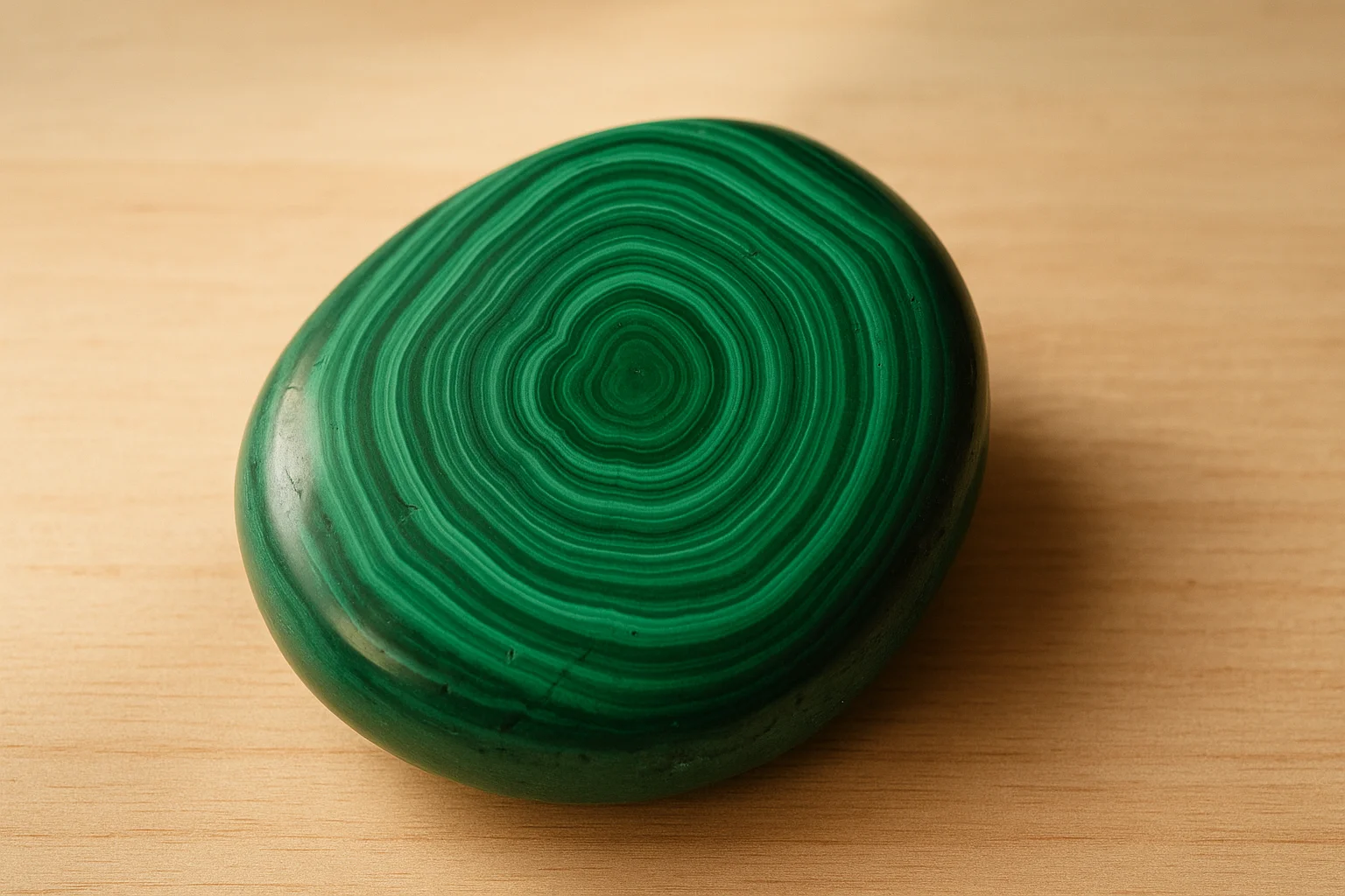 pierre de malachite verte polie sur fond naturel