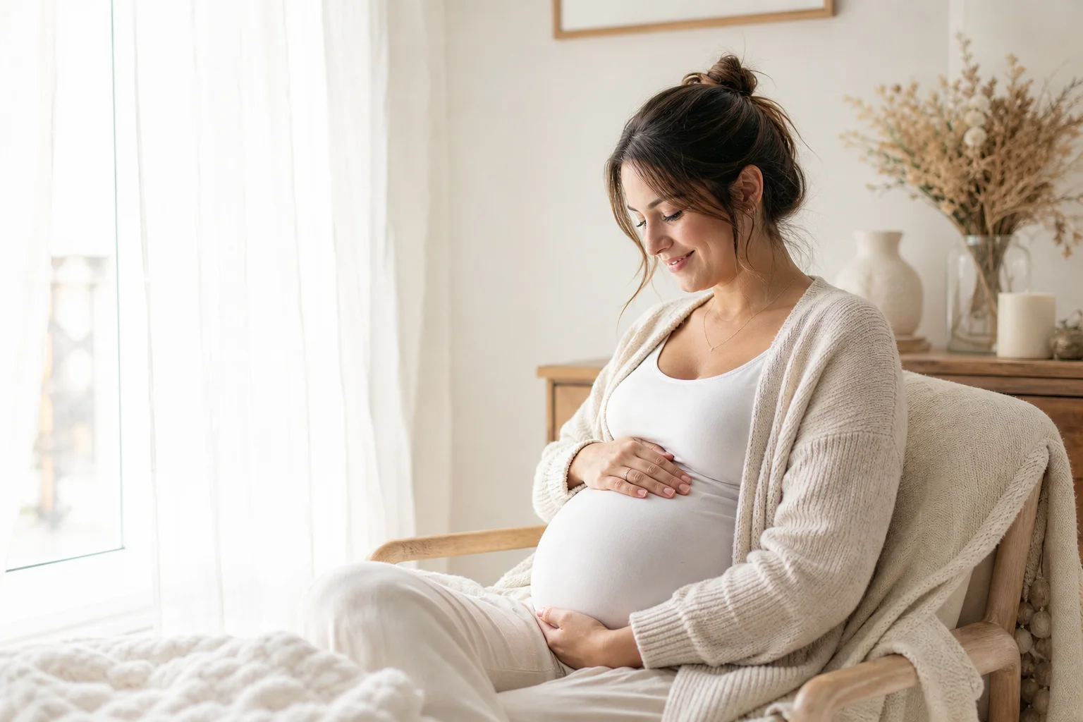 Acide folique et grossesse, un duo essentiel Femme enceinte bénéficiant des bienfaits de l'acide folique pour son bébé