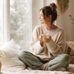 anxiété traitement naturel avec tisane relaxante et lumière douce