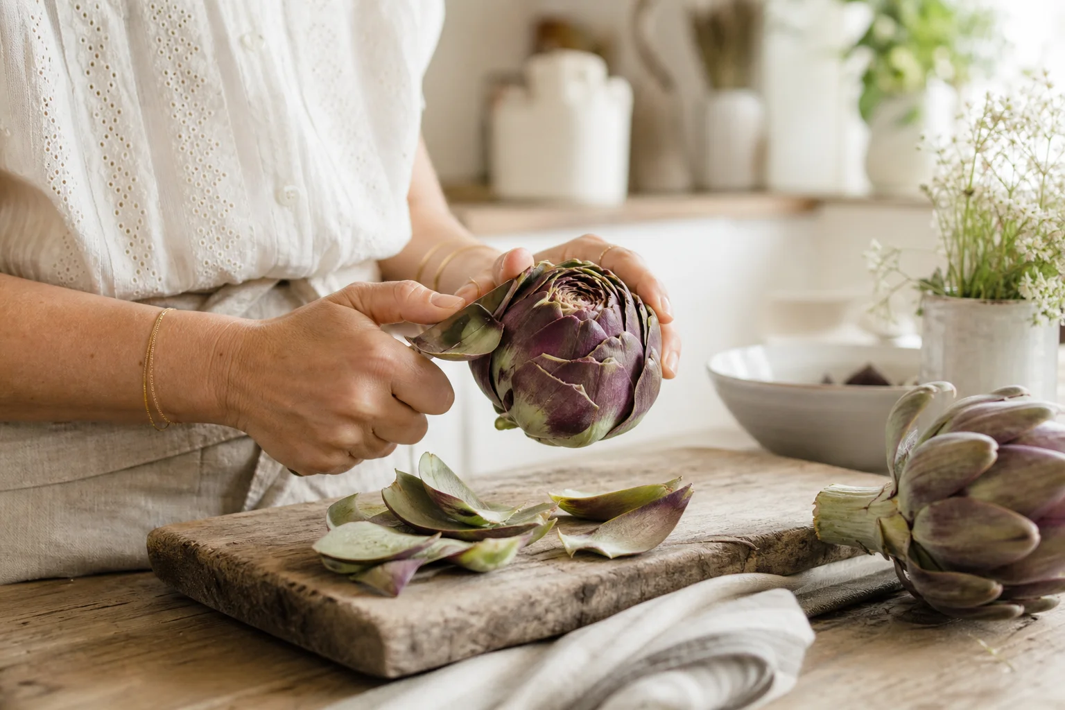 Aliment diurétique naturel comme l'artichaut pour drainer le corps
