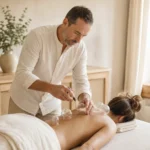 Séance de hijama bien être avec ventouses sur le dos