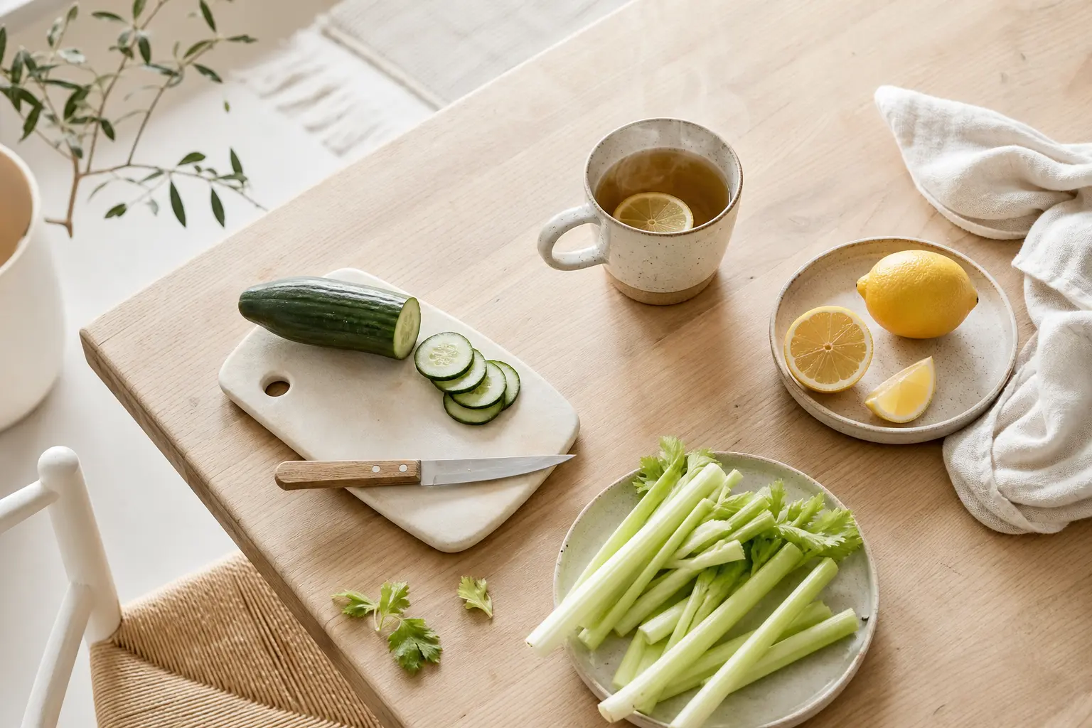 Sommaire visuel des aliments diurétiques présentés dans l'article